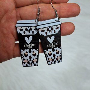Coffee Cup Acrylic Earrings